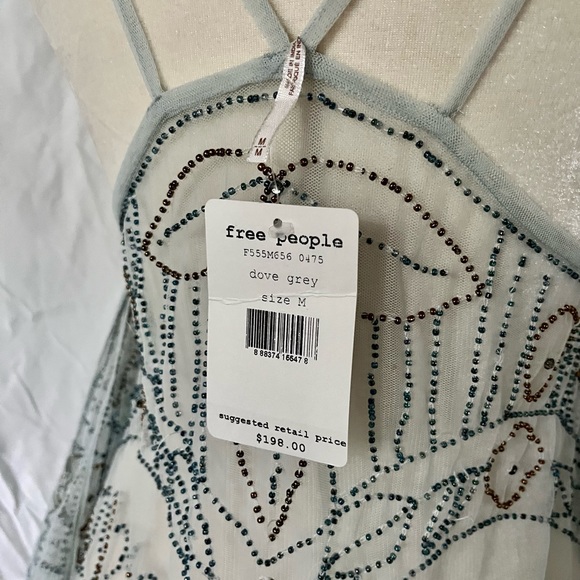 Free People beaded embellished slip dress, M - Picture 13 of 15